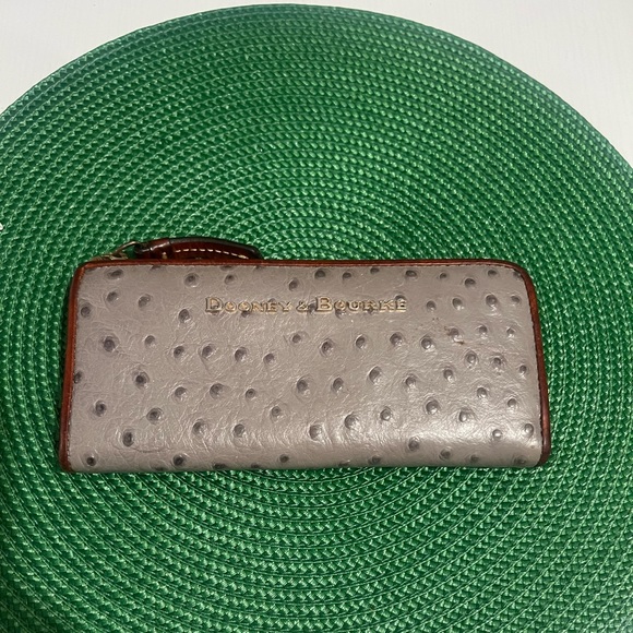 Dooney & Bourke Ostrich Wallet, Coach Leather & Canvas Wallet & Coach Dust Bag - Picture 2 of 12